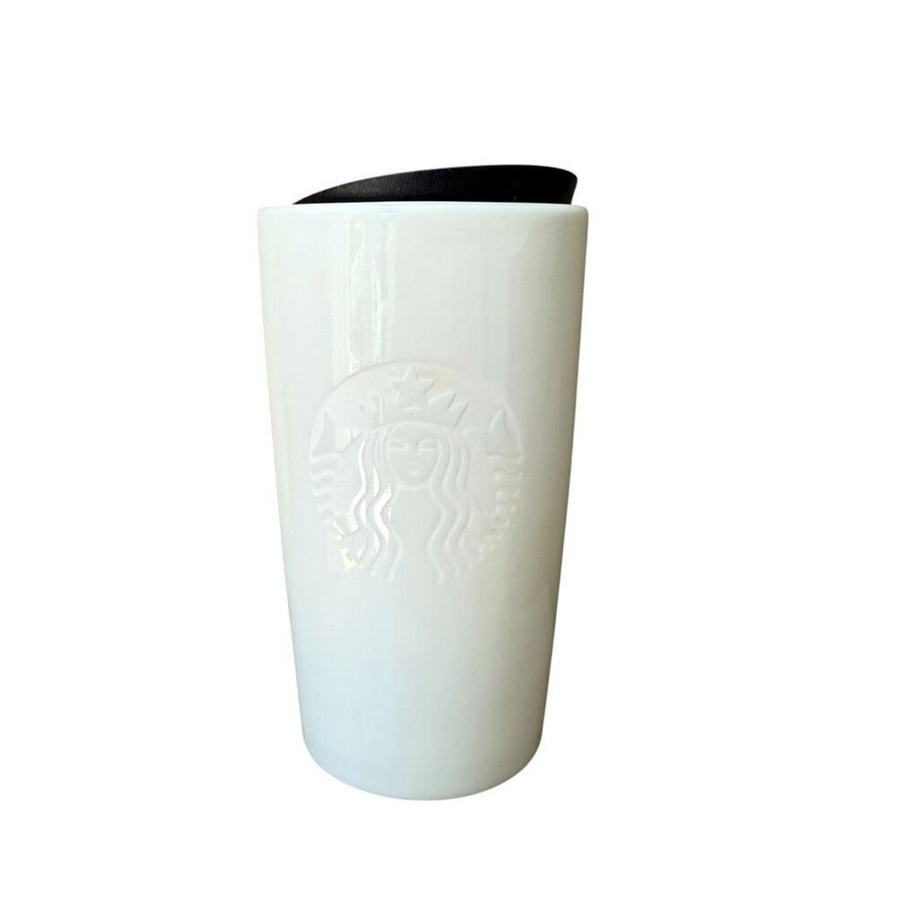 Starbucks 24Oz Acrylic Tumbler Blue White Floral Cactus Flower Lid Coffee
